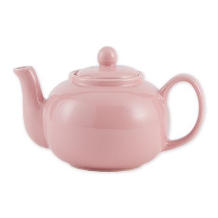 RSVP INTERNATIONAL Stoneware Teapot, Pink CHAI-PK
